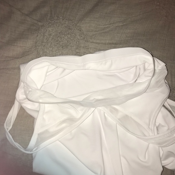 Fabletics Estelle Performance Tank White w/ mesh M - Picture 7 of 8